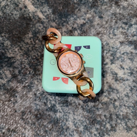 Michael Kors Runway Rose Gold Dial Two Tone
Steel Strap Watch for Women MK4283 - Picture 4 of 7